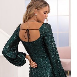 Shantelle Emerald sequin dress